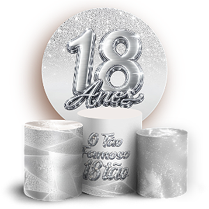 Capas Painel Redondo e Trio Cilindro Sublimado - 18 Anos