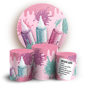 Capas Painel Redondo e Trio Cilindro Sublimado - Slime