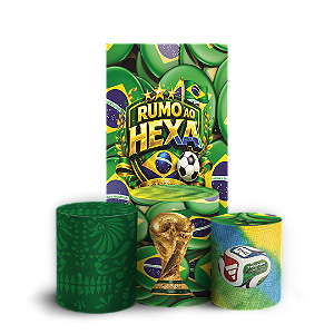 Capas Faixa Lateral e Trio Cilindro Sublimado Veste Fácil - Copa do Mundo Brasil