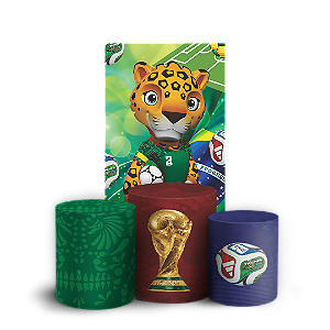 Capas Faixa Lateral e Trio Cilindro Sublimado Veste Fácil - Copa do Mundo Brasil