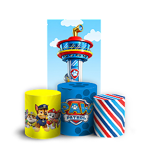 Capas Faixa Lateral e Trio Cilindro Sublimado Veste Fácil - Paw Patrol