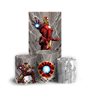 Capas Faixa Lateral e Trio Cilindro Sublimado Veste Fácil - Homem de Ferro