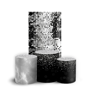 Capas Faixa Lateral e Trio Cilindro Sublimado Veste Fácil - Glitter
