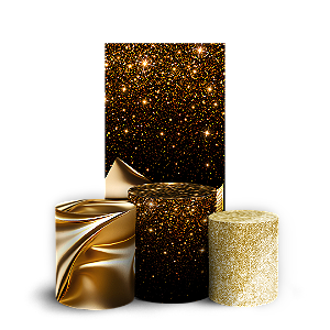 Capas Faixa Lateral e Trio Cilindro Sublimado Veste Fácil - Glitter