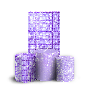 Capas Faixa Lateral e Trio Cilindro Sublimado Veste Fácil - Glitter