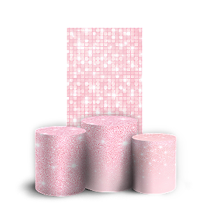 Capas Faixa Lateral e Trio Cilindro Sublimado Veste Fácil - Glitter