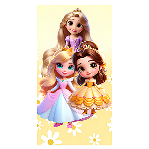 Capa Faixa Lateral Sublimado - Princesas