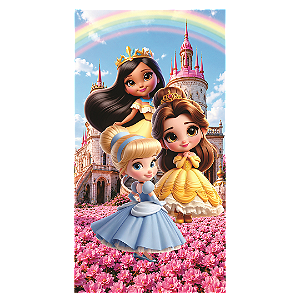 Capa Faixa Lateral Sublimado - Princesas