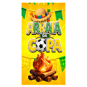 Capa Faixa Lateral Sublimado - Copa do Mundo Arraia Festa Junina