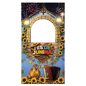 Capa Painel Interativo Vazado Sublimado - Festa Junina