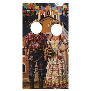 Capa Painel Interativo Vazado Sublimado - Festa Junina
