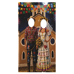 Capa Painel Interativo Vazado Sublimado - Festa Junina