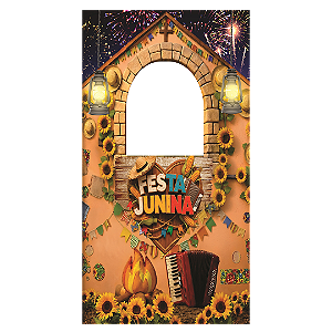Capa Painel Interativo Vazado Sublimado - Festa Junina