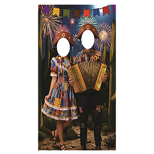 Capa Painel Interativo Vazado Sublimado - Festa Junina