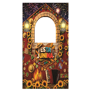 Capa Painel Interativo Vazado Sublimado - Festa Junina
