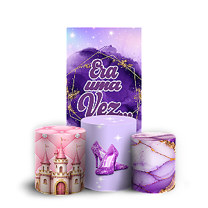 Capas Faixa Lateral e Trio Cilindro Sublimado Veste Fácil - Princesas
