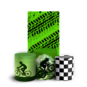 Capas Faixa Lateral e Trio Cilindro Sublimado Veste Fácil - Bicicleta Bike