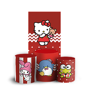Capas Faixa Lateral e Trio Cilindro Sublimado Veste Fácil - Hello Kitty