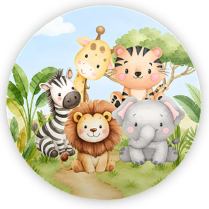 Capa Painel Redondo Sublimado - Safari