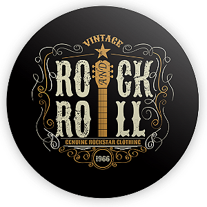 Capa Painel Redondo Sublimado - Rock