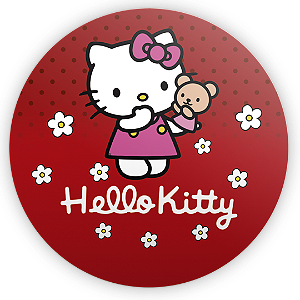 Capa Painel Redondo Sublimado - Hello Kitty