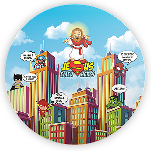 Capa Mini Painel Sublimado - Jesus e Crianças
