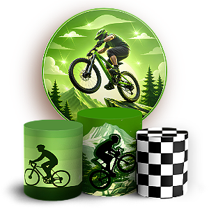 Capas Painel Redondo e Trio Cilindro Sublimado - Bicicleta Bike