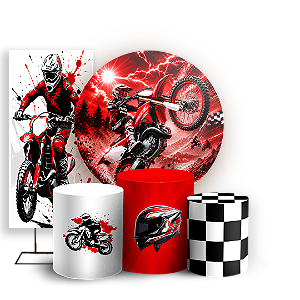 Capas Painel Redondo Trio Cilindro e Faixa Lateral Sublimado - Bicicleta Bike