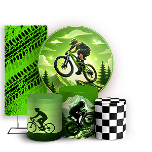 Capas Painel Redondo Trio Cilindro e Faixa Lateral Sublimado - Bicicleta Bike