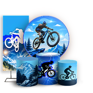 Capas Painel Redondo Trio Cilindro e Faixa Lateral Sublimado - Bicicleta Bike