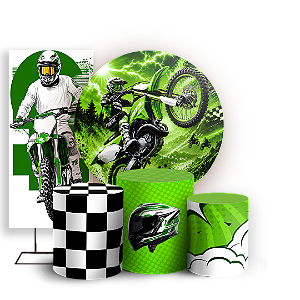 Capas Painel Redondo Trio Cilindro e Faixa Lateral Sublimado - Bicicleta Bike
