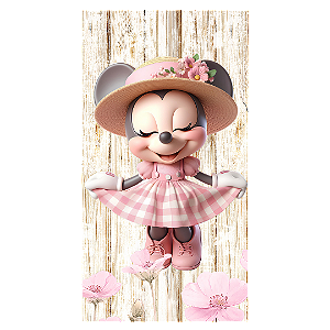 Capa Faixa Lateral Sublimado - Fazendinha Mickey e Minnie