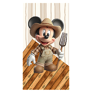 Capa Faixa Lateral Sublimado - Fazendinha Mickey e Minnie