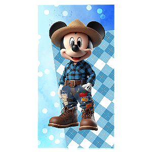 Capa Faixa Lateral Sublimado - Fazendinha Mickey e Minnie