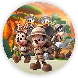 Capa Painel Redondo Sublimado - Safari