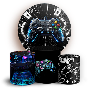 Capas Painel Redondo e Trio Cilindro Sublimado - Gamer