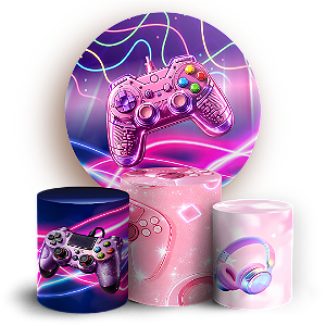 Capas Painel Redondo e Trio Cilindro Sublimado - Gamer