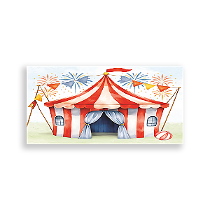Capa Painel Retangular Sublimado - Circo Aquarela
