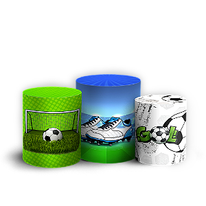 Capas Trio Cilindro Sublimado Veste Fácil - Futebol