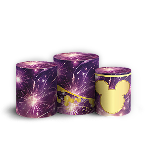 Capas Trio Cilindro Sublimado Veste Fácil - Turma do Mickey