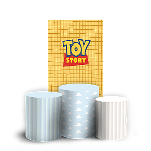 Capas Faixa Lateral e Trio Cilindro Sublimado Veste Fácil - Toy Story