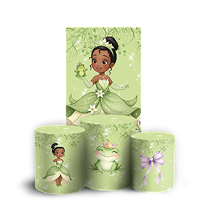 Capas Faixa Lateral e Trio Cilindro Sublimado Veste Fácil - Princesa Tiana