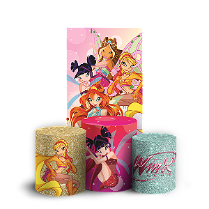 Capas Faixa Lateral e Trio Cilindro Sublimado Veste Fácil - Winx