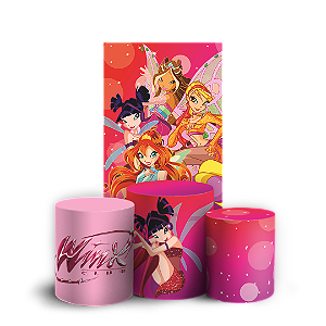 Capas Faixa Lateral e Trio Cilindro Sublimado Veste Fácil - Winx