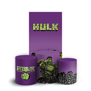 Capas Faixa Lateral e Trio Cilindro Sublimado Veste Fácil - Herois Hulk