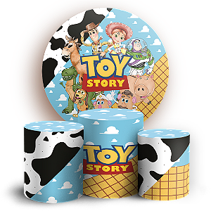 Capas Painel Redondo e Trio Cilindro Sublimado - Toy Story