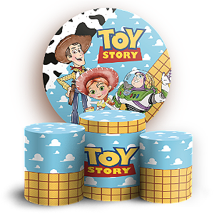 Capas Painel Redondo e Trio Cilindro Sublimado - Toy Story