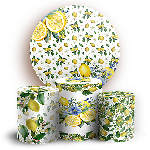 Capas Painel Redondo e Trio Cilindro Sublimado - Limao Siciliano