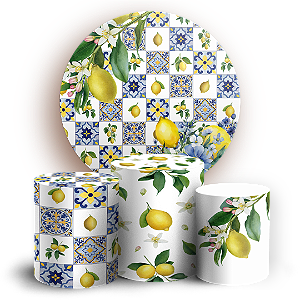 Capas Painel Redondo e Trio Cilindro Sublimado - Limao Siciliano