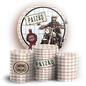 Capas Painel Redondo e Trio Cilindro Sublimado - Dia dos Pais